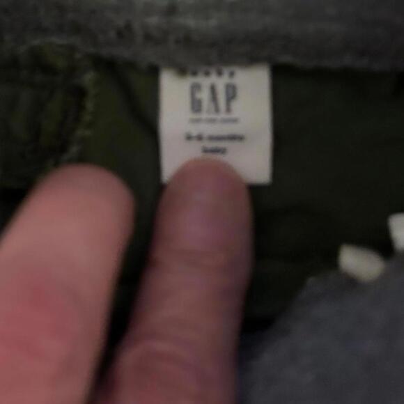 Baby Elements-Baby Gap Baby Boy Outfit Onesie and Army Green Pants 3-6 Months - Picture 6 of 7